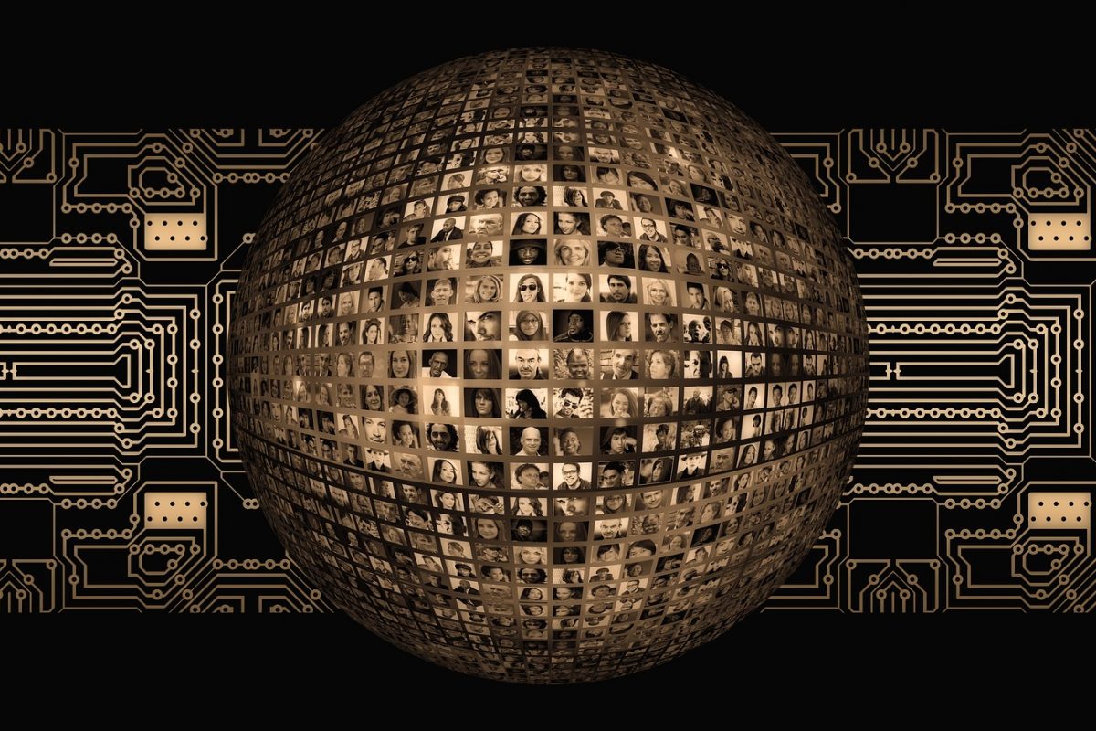 Portraitfotos auf einer Platine